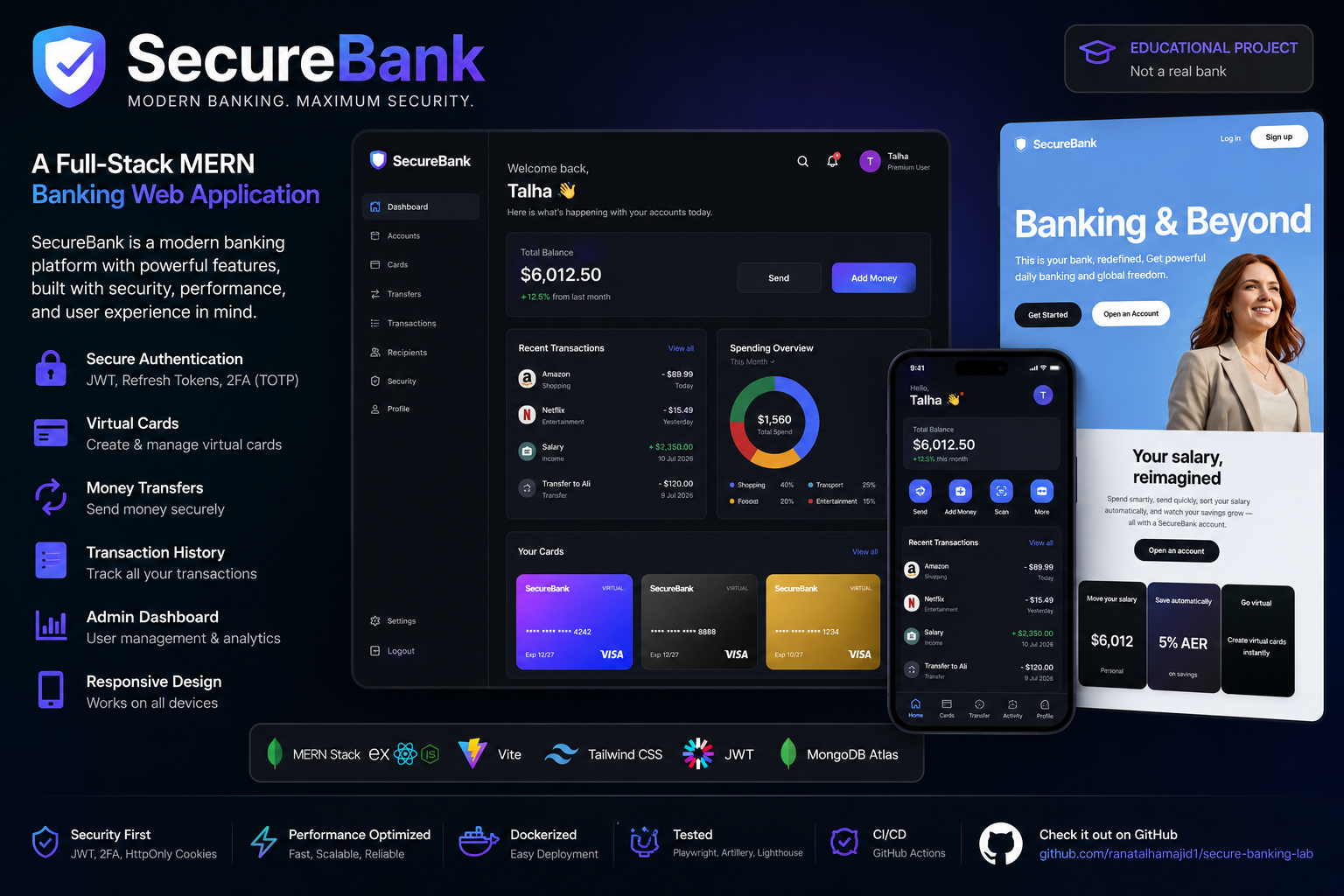 Secure Banking Lab screenshot